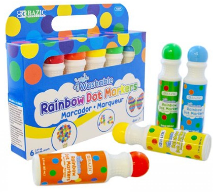 Washable Dauber Markers  (6 Color/Pack)