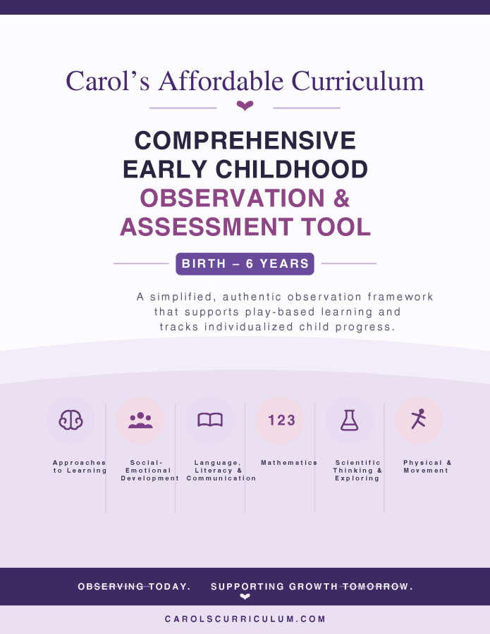 Early Childhood Assessment Tool **Fillable Unlimited Use Download**