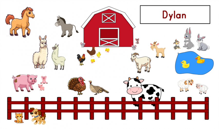 Customized Farm Animal Placemat