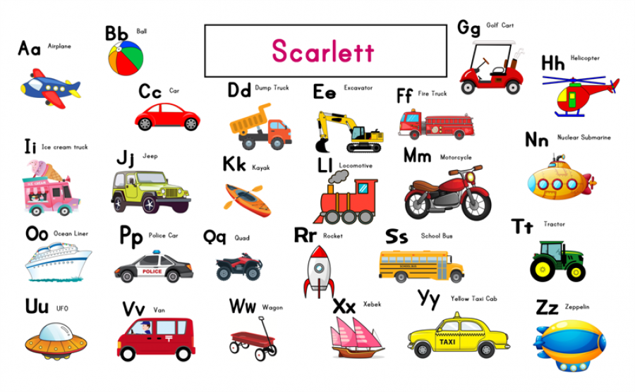 Customized Transportation Placemat