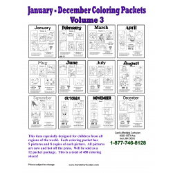 12 Month Coloring Packet Vol. 3