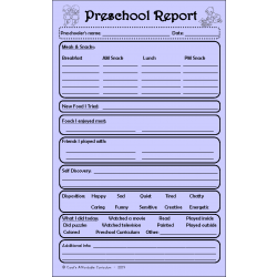 Preschooler Report