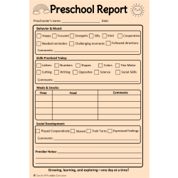 Preschool Report
