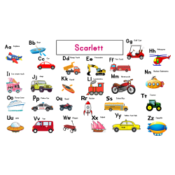 Customized Transportation Placemat